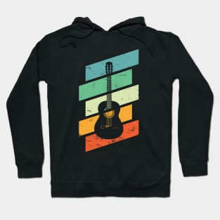Vintage Style Classical Guitar Retro Colors Hoodie